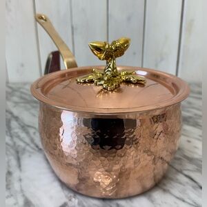 Ruffoni, 2.5qt Historia Hammered Copper with Acorn Handle, Sauce Pan (C)